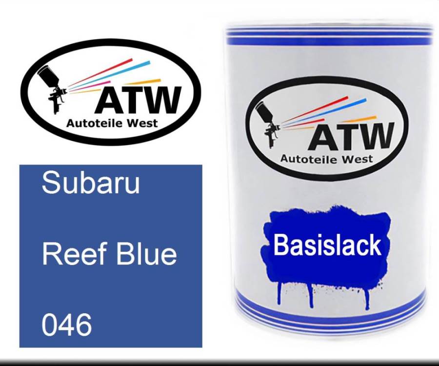 Subaru, Reef Blue, 046: 500ml Lackdose, von ATW Autoteile West.